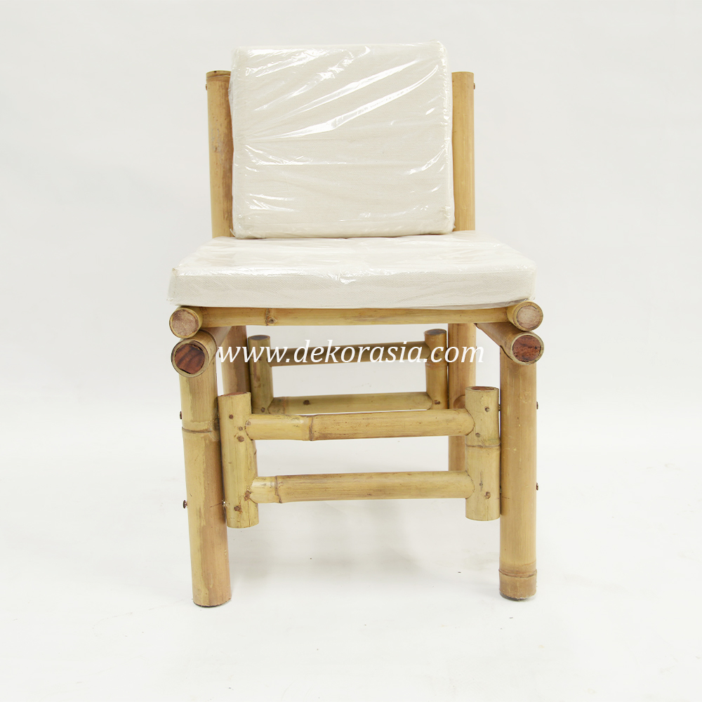 Bamboo Chair with Mattress, Folding Bamboo Chair for Living Room
